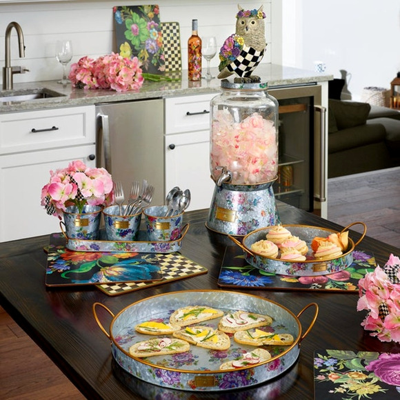 Brand New Mackenzie-Childs Flower Market Galvanized Beverage Dispenser - Picture 2 of 5